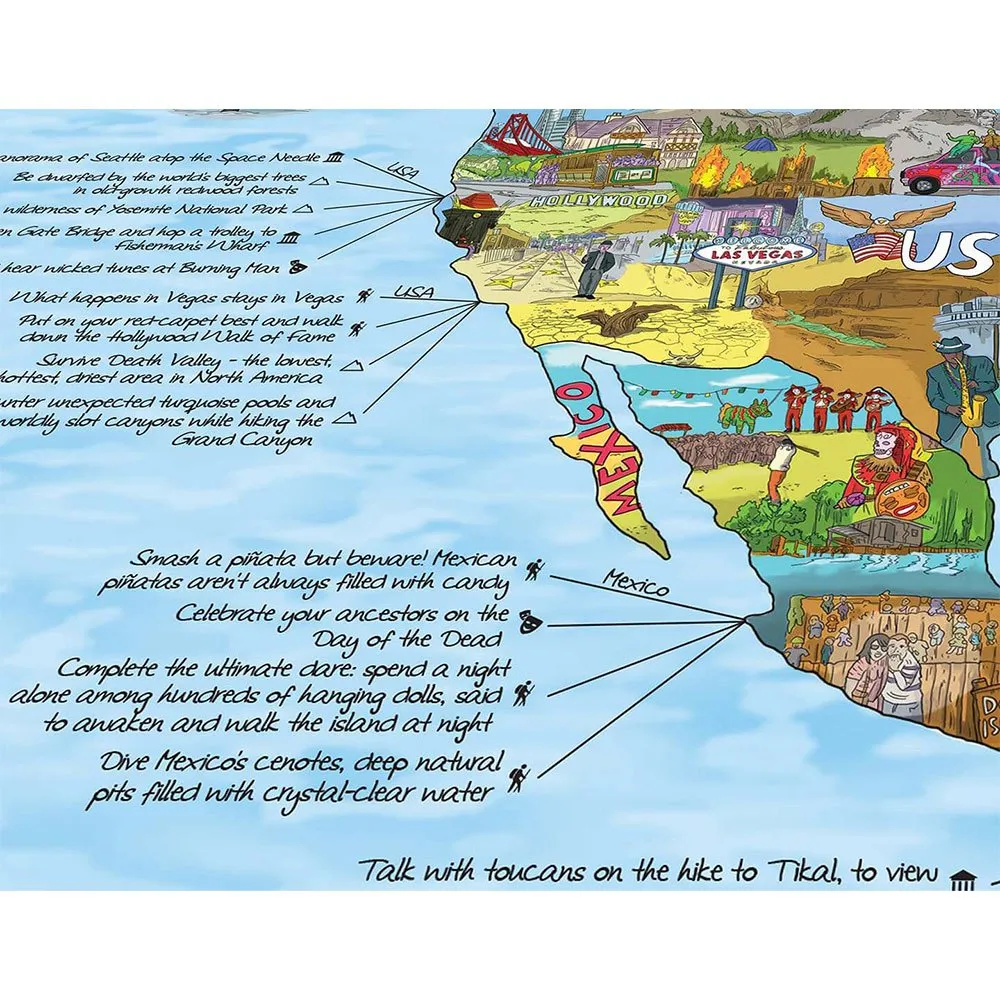 Awesome Maps Bucketlist Kart, One size