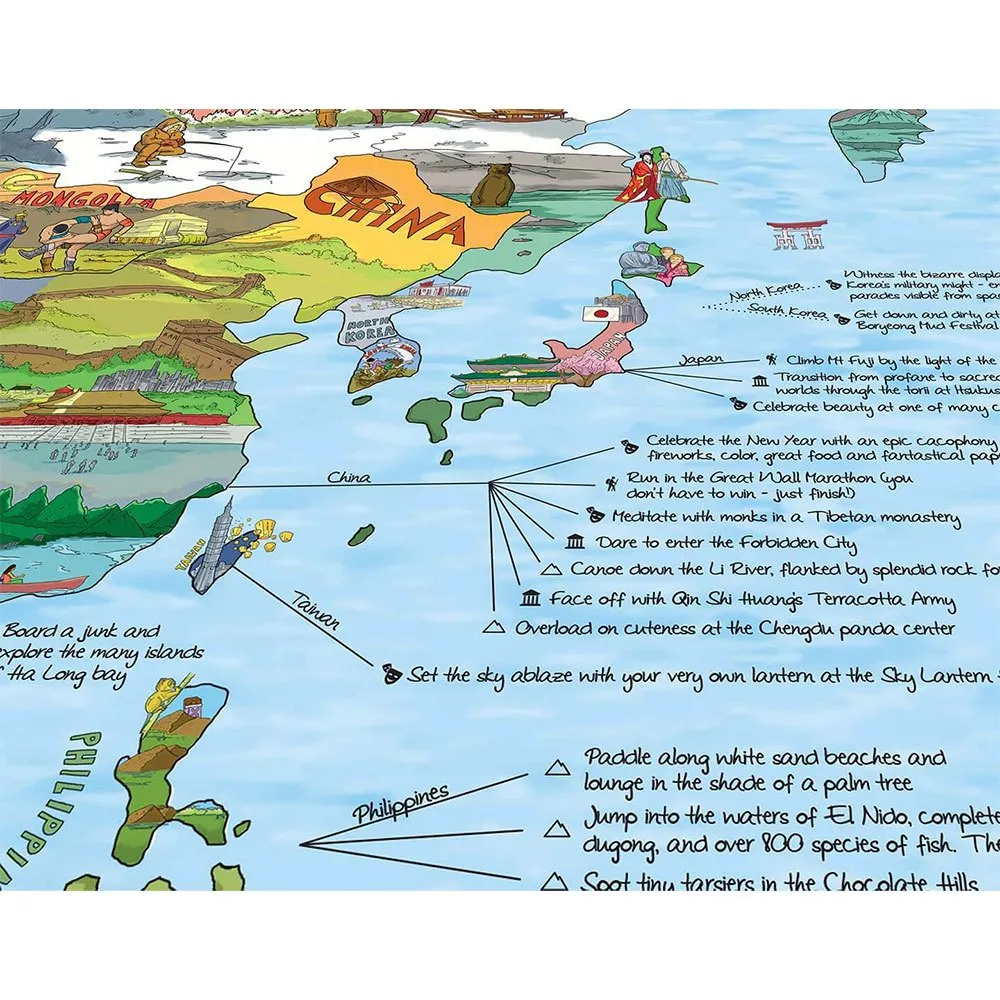 Awesome Maps Bucketlist Kart, One size