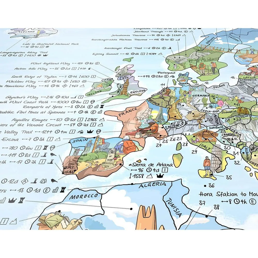 Awesome Maps Turkart Verdens Beste Turstier, One size