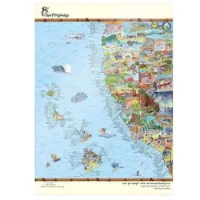 Awesome Maps West Coast Map Plakat