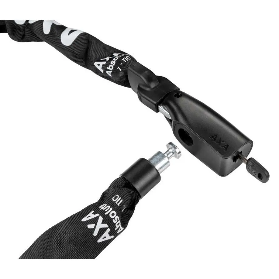 Axa Absolute 7/110 Kjedelås, Black / white, One Size Axa Absolute 7/110 Kjedelås, Black / white, One Size