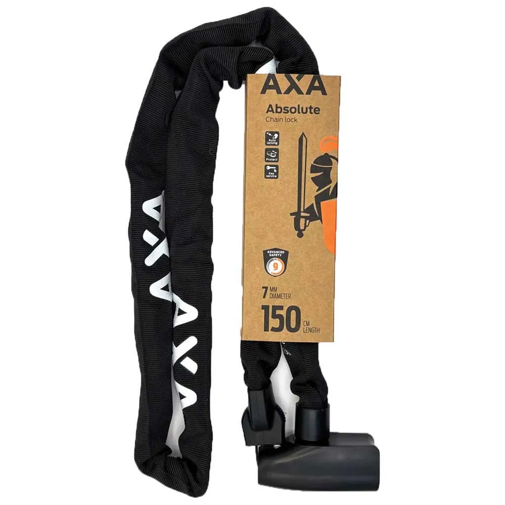 Axa Absolute 7/150 Kjedelås, Black / white, 8 x 1500mm Axa Absolute 7/150 Kjedelås, Black / white, 8 x 1500mm