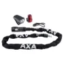 Axa Absolute C5-90/dwn 50 Sykkellyktesett, Black / red, One Size