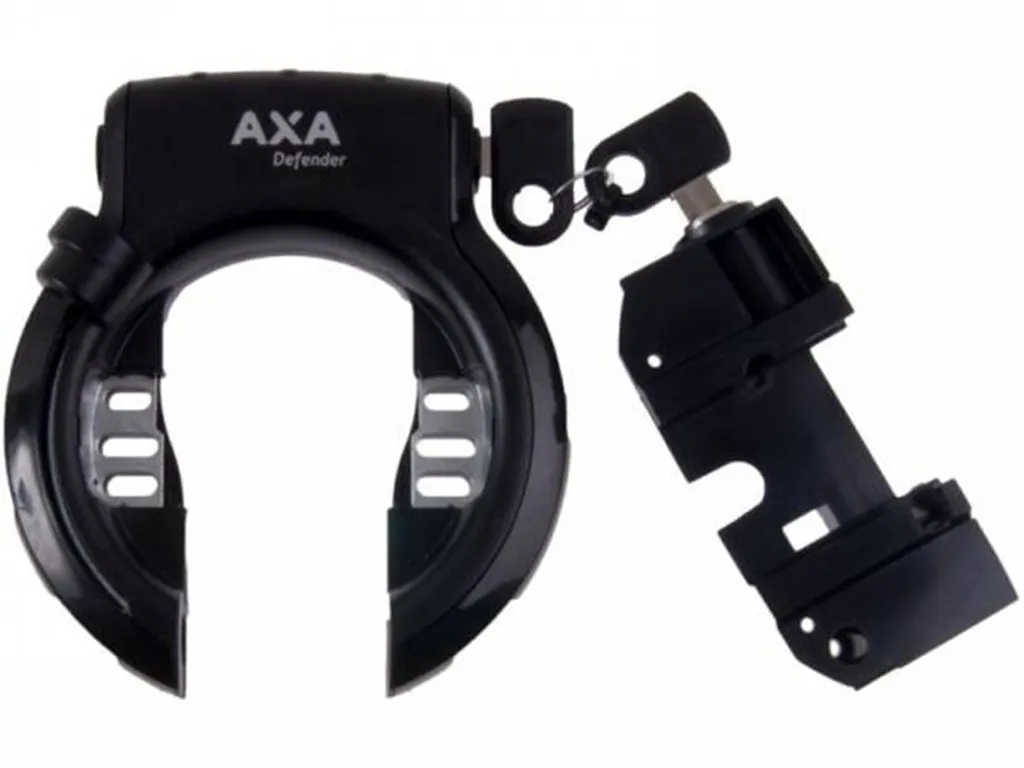 Axa Defender Ringlås Med Lås Til Bosch Gen. 2 Batteri, Svart