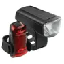 Axa Dwn 30 Sykkellyktesett, Black / red, One Size