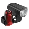 Axa Dwn 50 Led Sykkellyktesett, Black, 50 Lysstyrker