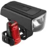 Axa Dwn 70 Sykkellyktesett, Black / red, One Size