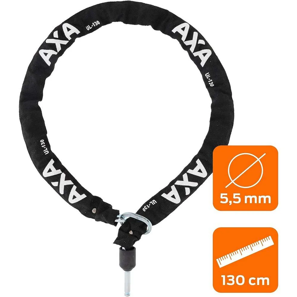 Axa Inmenso Xl + Ulc Sykkelrammelås, Black, 130cm Axa Inmenso Xl + Ulc Sykkelrammelås, Black, 130cm