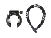 Axa Solid og LINQ City100 ringlås med plug in + kjedelås Axa Solid og LINQ City100 ringlås med plug in + kjedelås