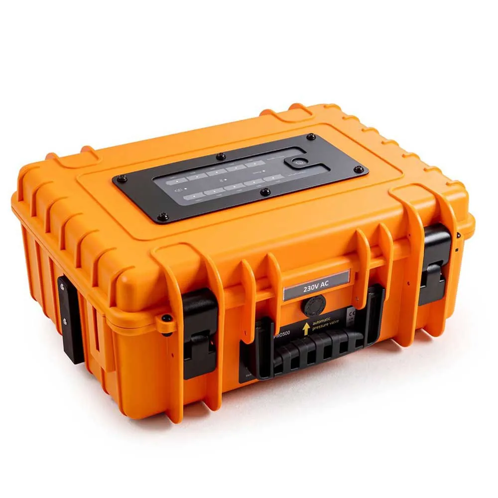 B&W Energy Case Pro500 500w Bærbar Kraftstasjon, Orange, One Size B&W Energy Case Pro500 500w Bærbar Kraftstasjon, Orange, One Size