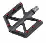 Barbieri Carbonio Plattform pedaler, Black / red, One Size