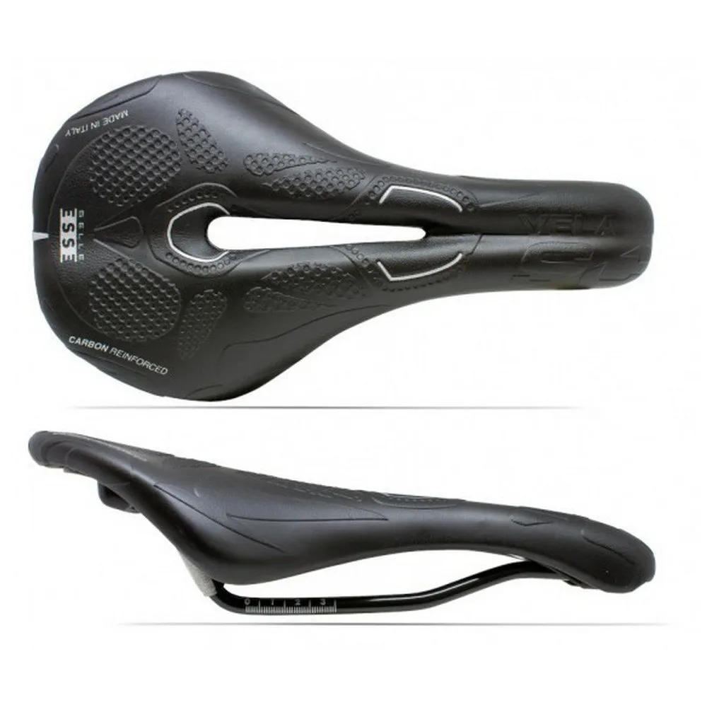 Barbieri Gravel Short Sykkelsete, Black, 140mm