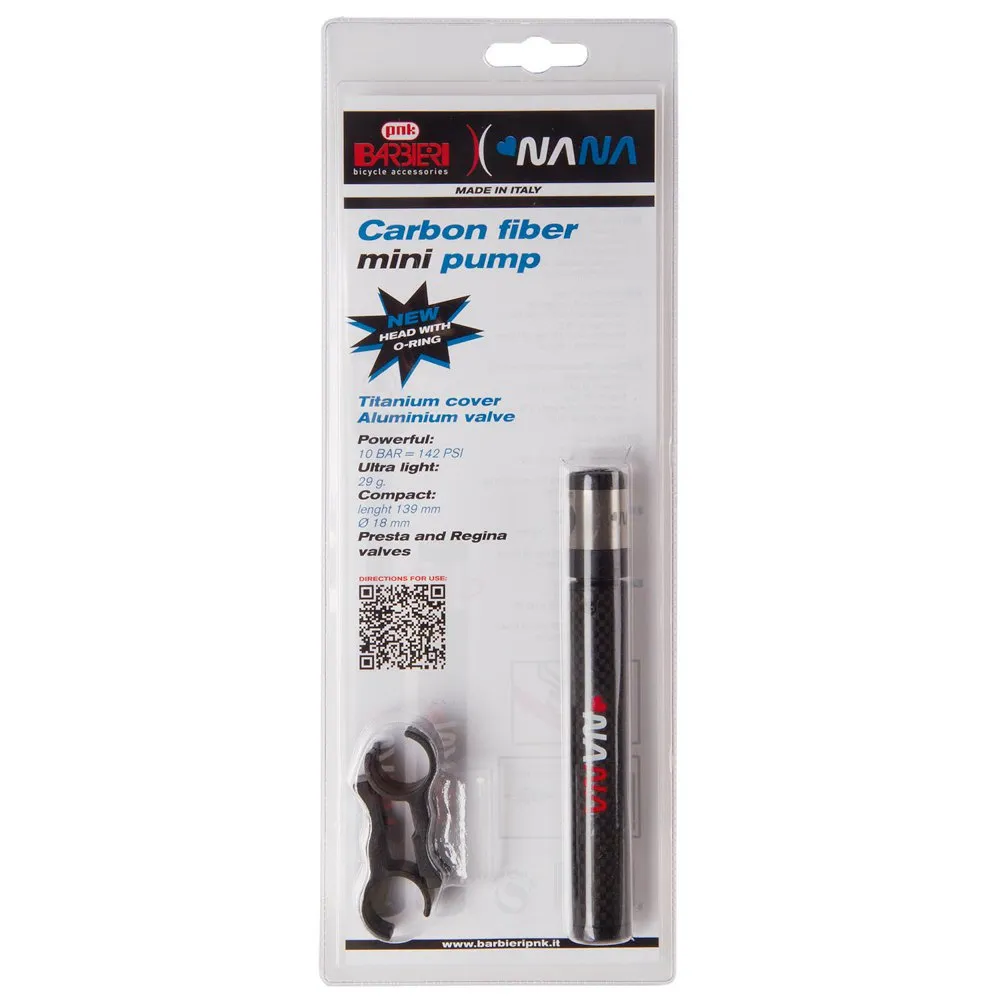 Barbieri Nana, Carbon/Titanium 10 bar Pumpe, Carbon, 142psi