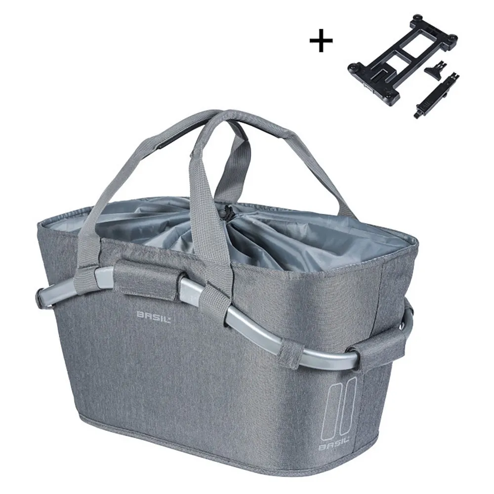 Basil 2day Carry All Mik Bakre Kurv 22l, Grey melee, One Size Basil 2day Carry All Mik Bakre Kurv 22l, Grey melee, One Size