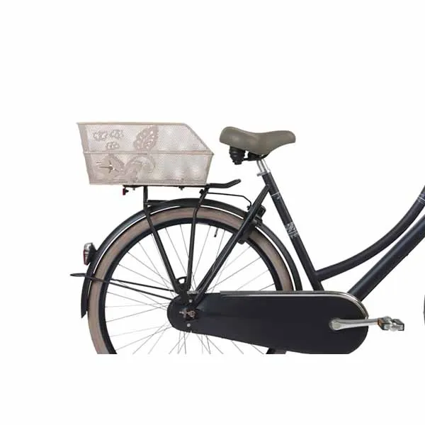 Basil Cento Flower 19l Bakre Kurv, Silver, One Size
