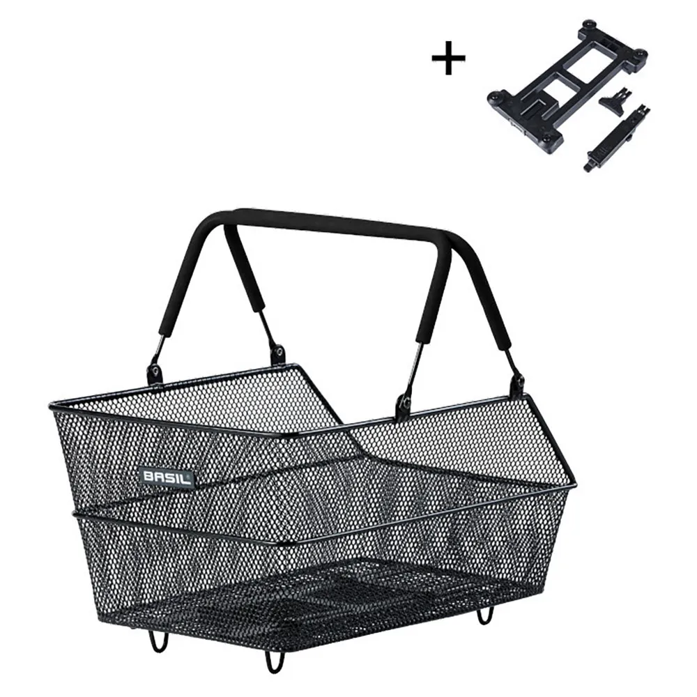 Basil Cento S Mik Bakre Kurv 20l, Black, One Size