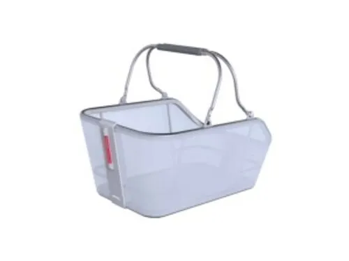 Basil Cento Tech Fiber MIK sykkelkurv med LED, Blue / silver, One Size