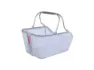 Basil Cento Tech Fiber MIK sykkelkurv med LED, Blue / silver, One Size