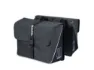Basil Forte dobbelt sykkeltaske svart, Black, One Size