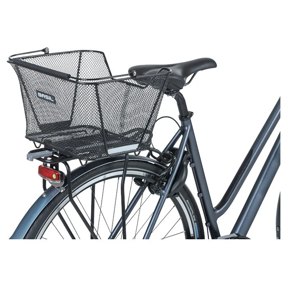 Basil Lesto Mik Bakre Kurv 23l, Black, One Size