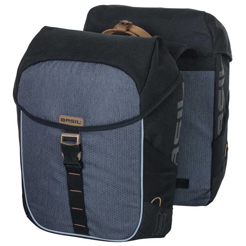 Basil Miles Double Sykkelvesker 34l, Dark grey, One Size