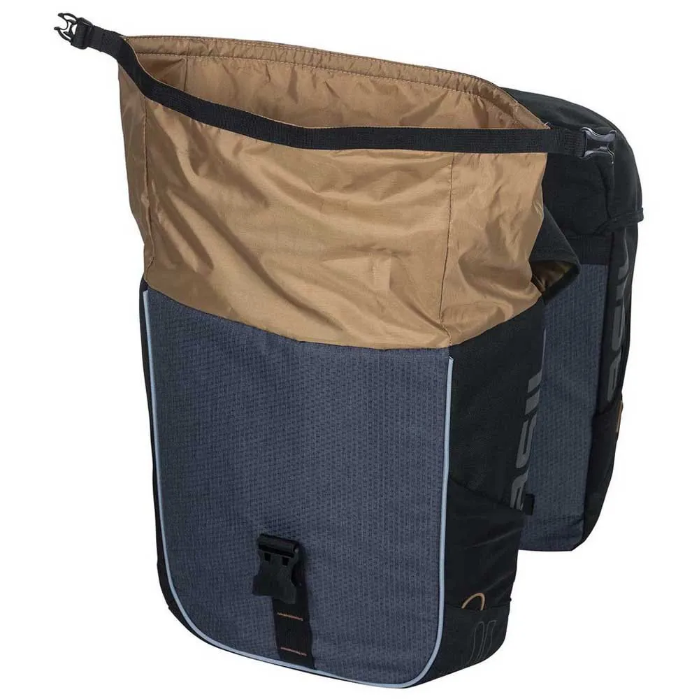 Basil Miles Double Sykkelvesker 34l, Dark grey, One Size