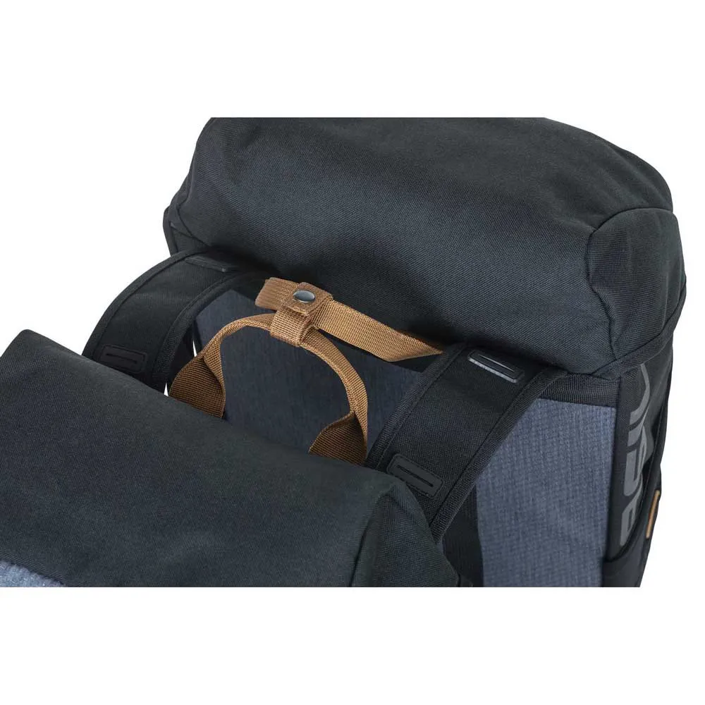 Basil Miles Double Sykkelvesker 34l, Dark grey, One Size