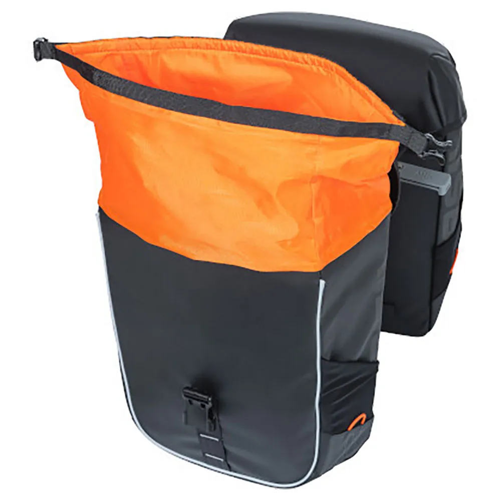 Basil Miles Tarpaulin Mik Sykkelvesker 34l, Black / orange, One Size Basil Miles Tarpaulin Mik Sykkelvesker 34l, Black / orange, One Size