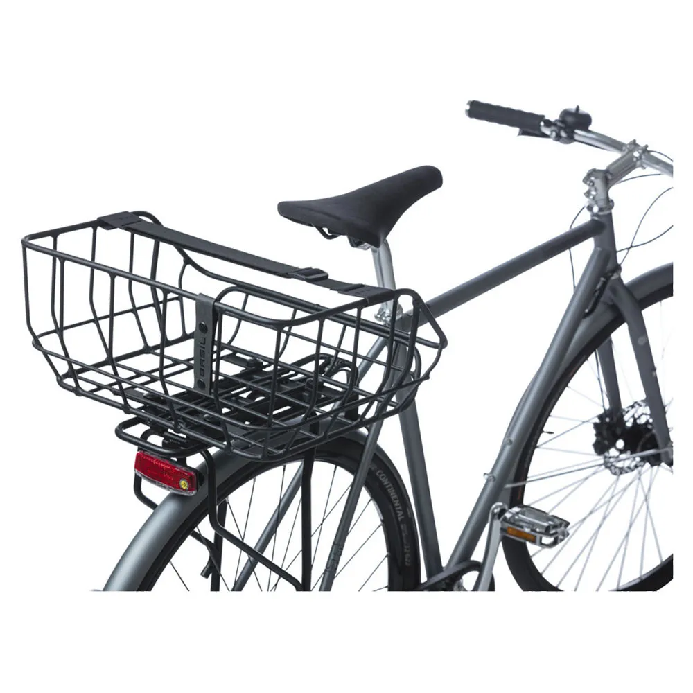 Basil Portland Mik Bakre Kurv, Black, One Size