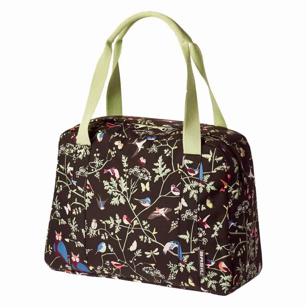 Basil Wanderlust Carry All 18l Sykkelvesker, Black / birds, One Size Basil Wanderlust Carry All 18l Sykkelvesker, Black / birds, One Size