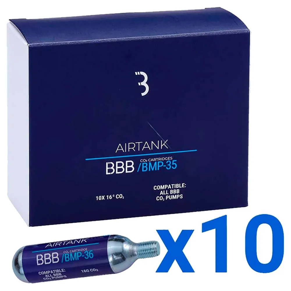 BBB Airtank 16g Co2-patron 10 Enheter, Silver, 16g