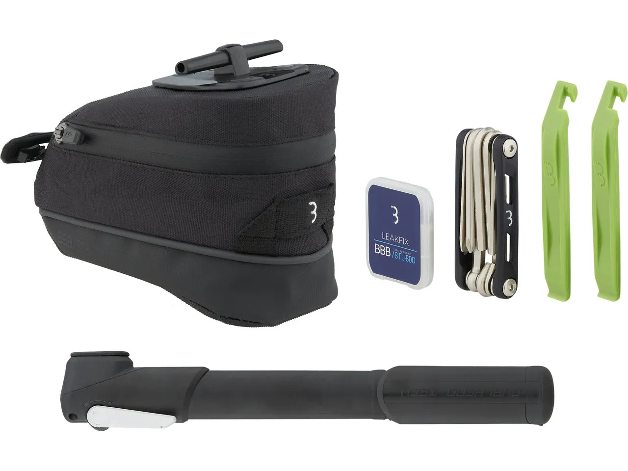 BBB CombiSet StorePack BSB-57 Satteltasche + Werkzeugset, Svart