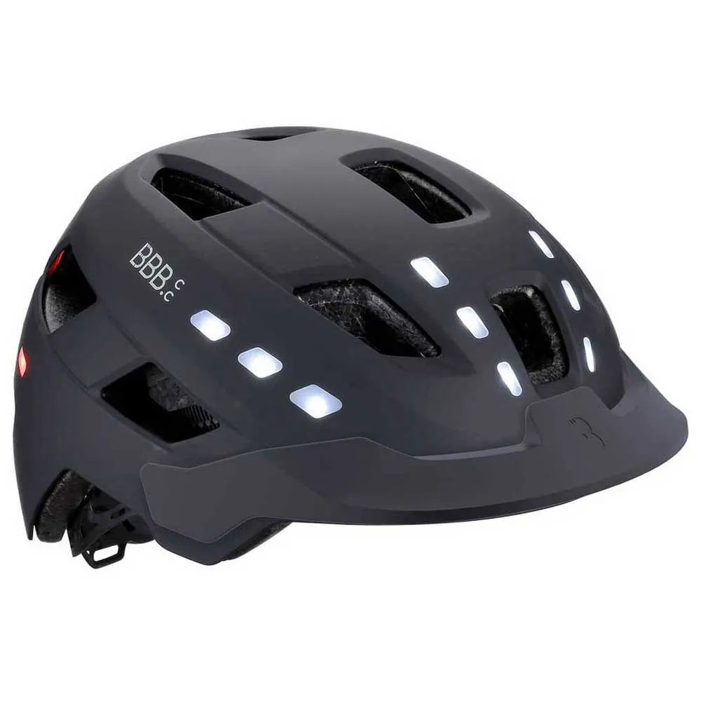 BBB District Led Byhjelm, Matt black BBB District Led Byhjelm, Matt black