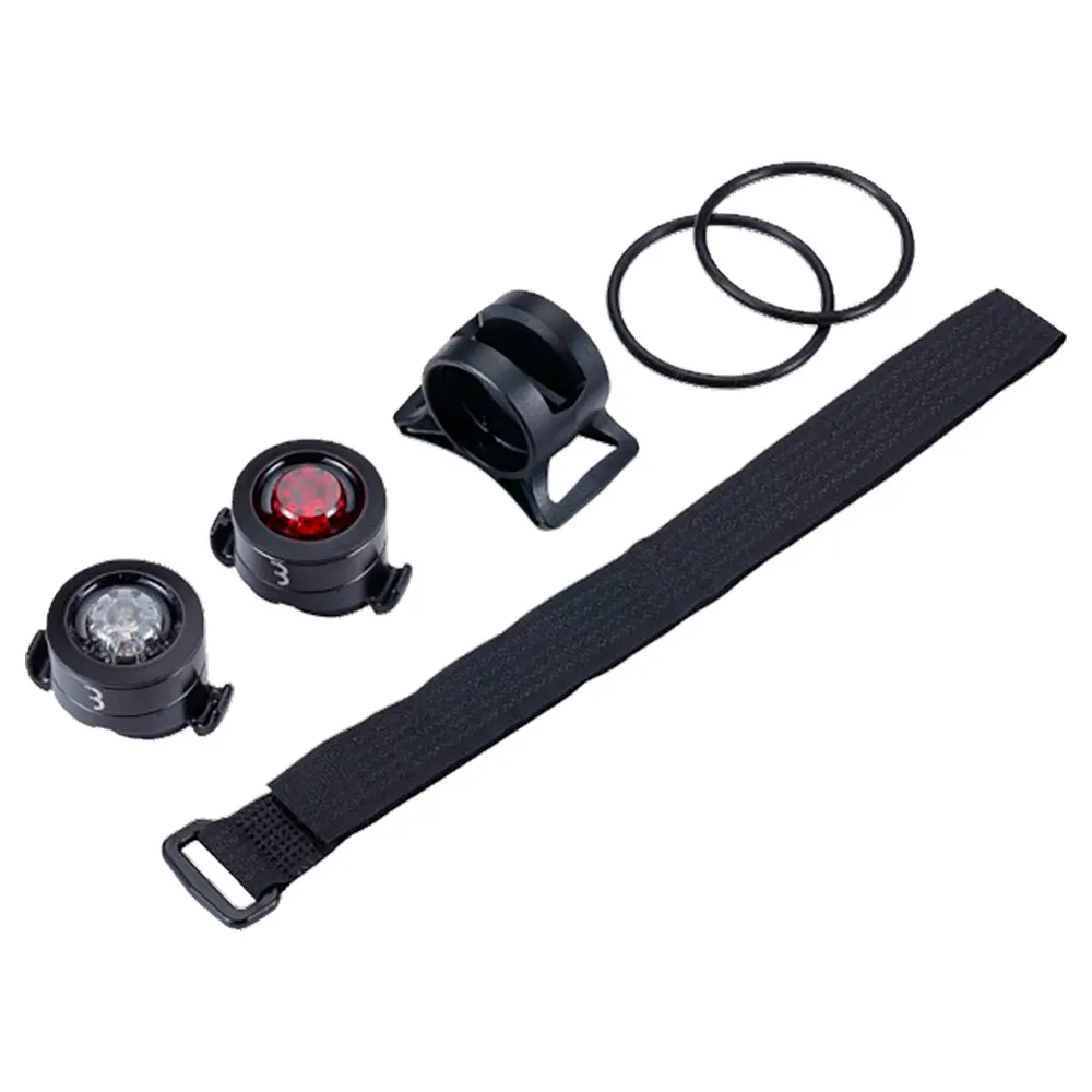 BBB Mini Spycombo Sykkellyktesett, Black, One Size