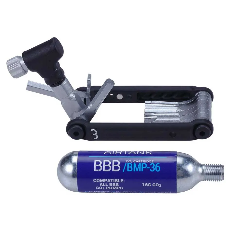 BBB Royalfold Co2 Multiverktøy, Black / silver, One Size BBB Royalfold Co2 Multiverktøy, Black / silver, One Size