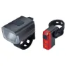 BBB Stud Strap 33 + Bls-144 Sykkellyktesett, Black, 140 Lysstyrker