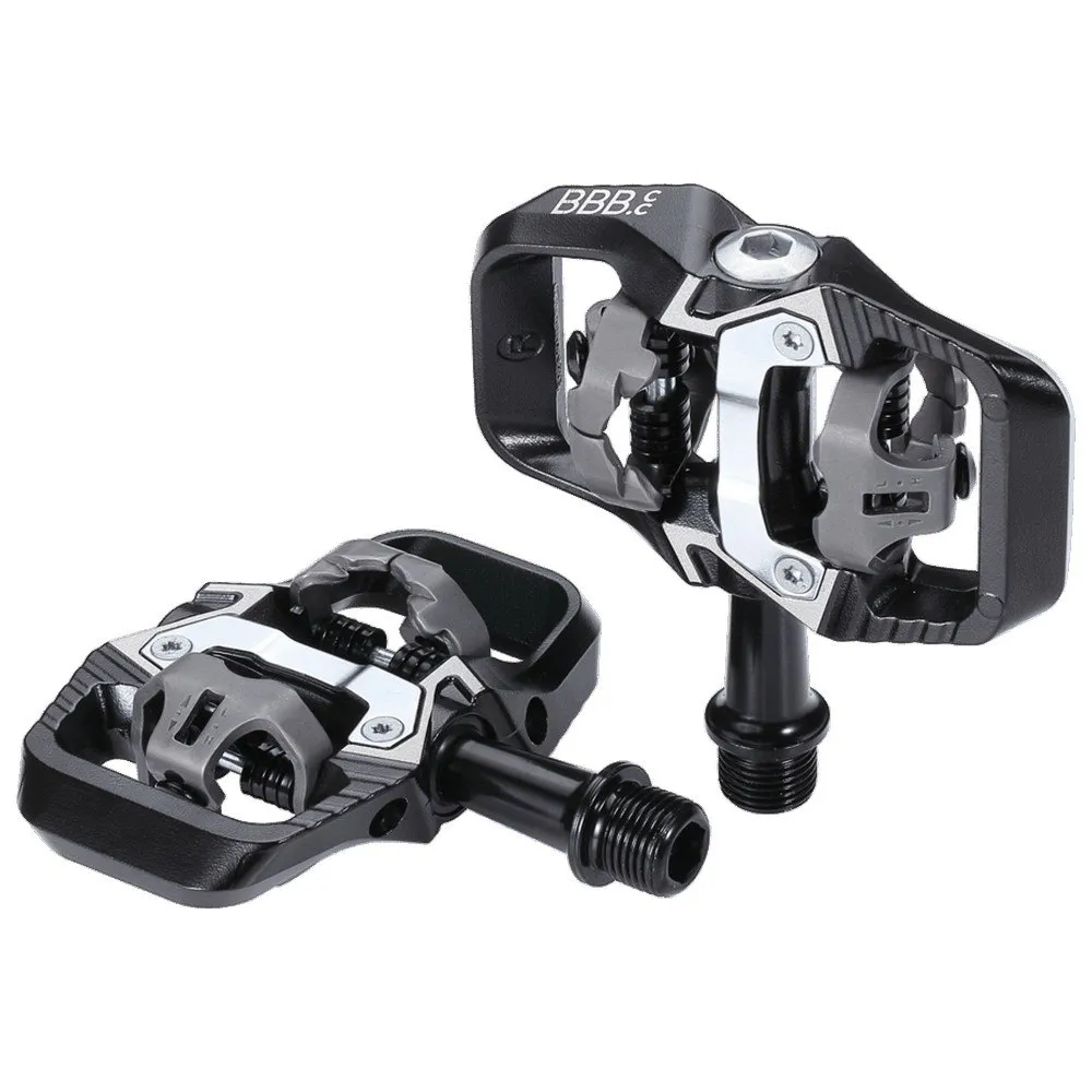BBB Trailmount Spd Compatible Sykkelpedaler, Matt black, One Size