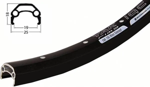 BBG 20"Schürmann Felg 32 Hull, Svart