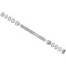 BBG Akselsett Med 2 Kuleringer M9x1 141, Silver, 141mm