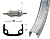 BBG Bakhjul 12"(19-203) Med Fotbrems BBG Bakhjul 12"(19-203) Med Fotbrems