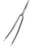 BBG Cr-Mo gafel 1 tommer, Silver, 28" - 700C, Rigid
