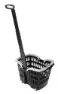 BBG Sykkelkurv Med Trolly Håndtak 22.2-31.8 MM Styre, Svart
