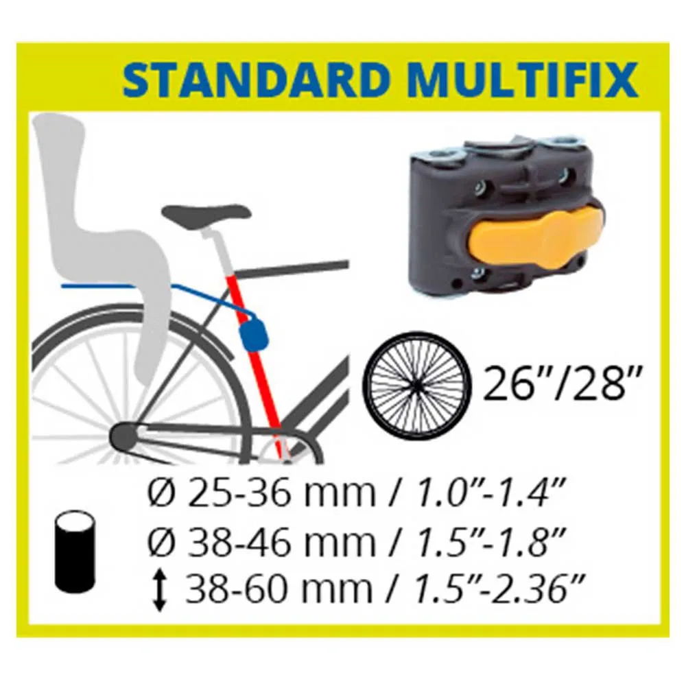 Bellelli Little Duck Standard Multifix Bakre Barnesykkelsete, Yellow hi viz, Max 22kg Bellelli Little Duck Standard Multifix Bakre Barnesykkelsete, Yellow hi viz, Max 22kg