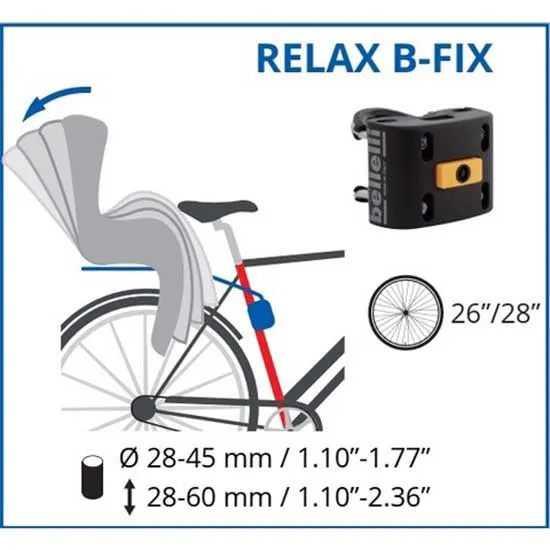 Bellelli Mrfox Luxe Easy Dream Barne Sykkelsete, Black, Max 22kg