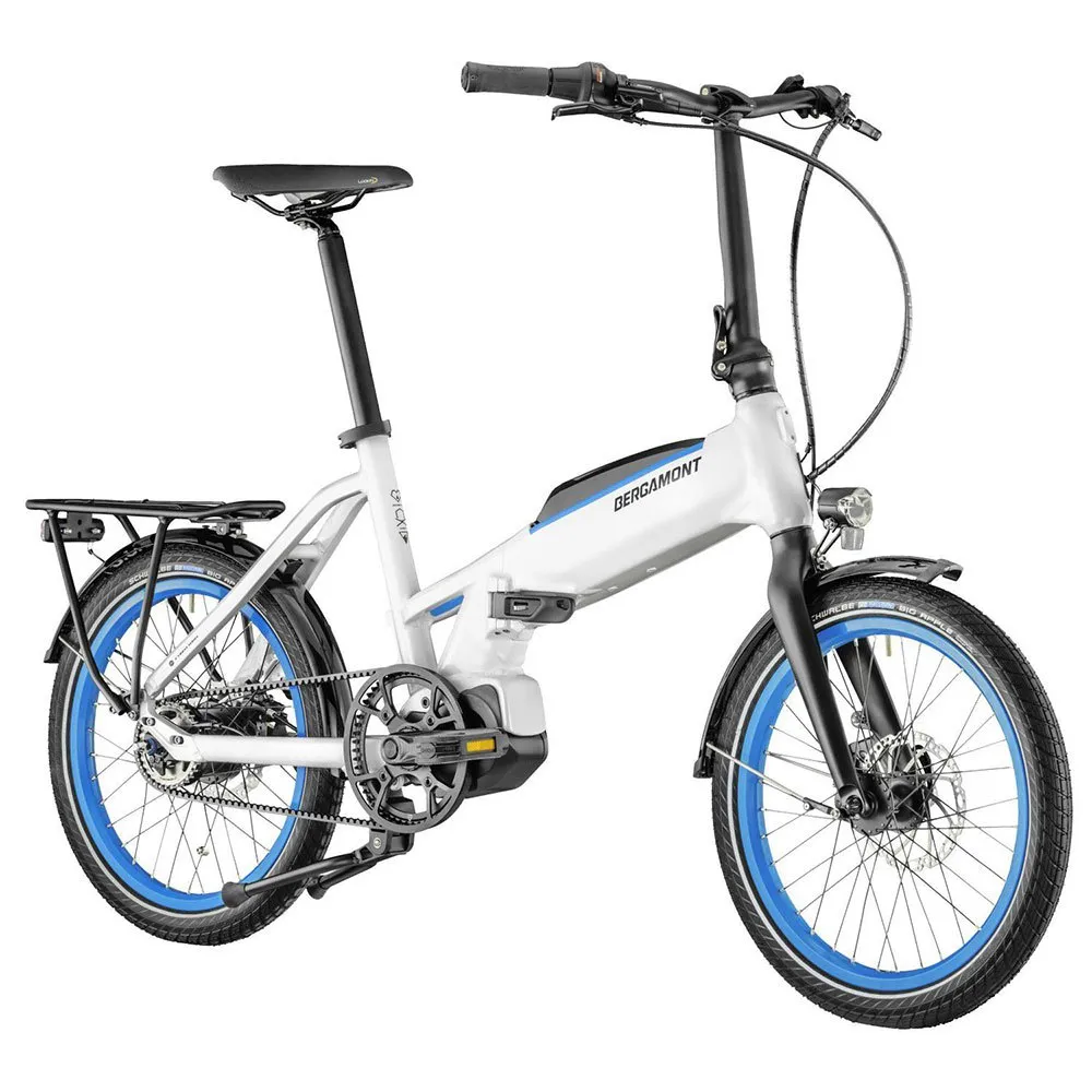 Bergamont Paul-e Eq Expert Sammenleggbar Elsykkel, White / blue, One Size, 504Wh Bergamont Paul-e Eq Expert Sammenleggbar Elsykkel, White / blue, One Size, 504Wh