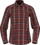 Amarone red/dark shadow grey check