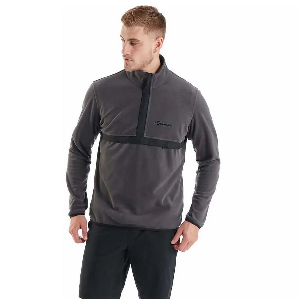 Berghaus Aslam Micro Polartec Fleecejakke Med Halv Glidelås, Grey Berghaus Aslam Micro Polartec Fleecejakke Med Halv Glidelås, Grey