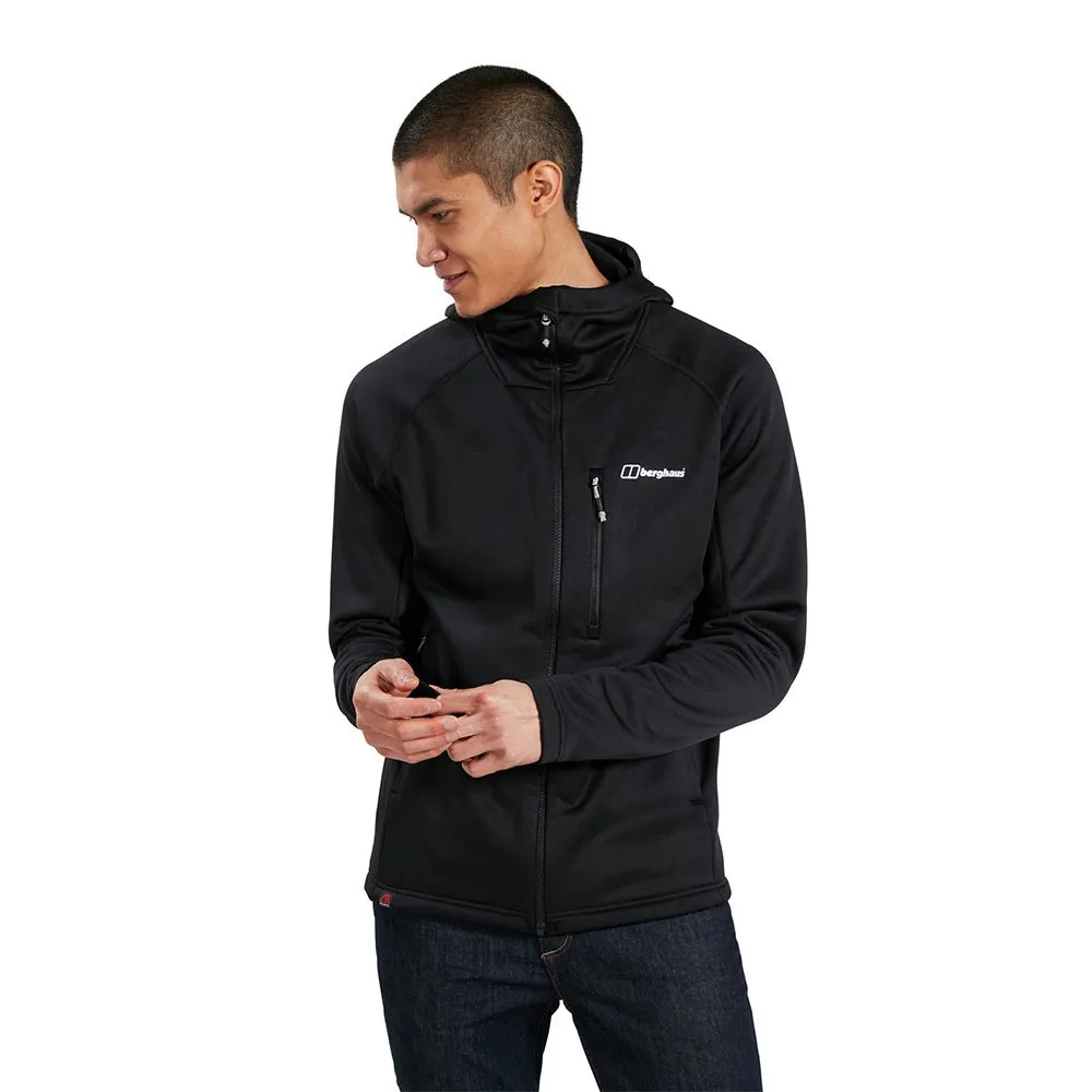 Berghaus Carnot Fleecejakke Med Hette, Black / black Berghaus Carnot Fleecejakke Med Hette, Black / black