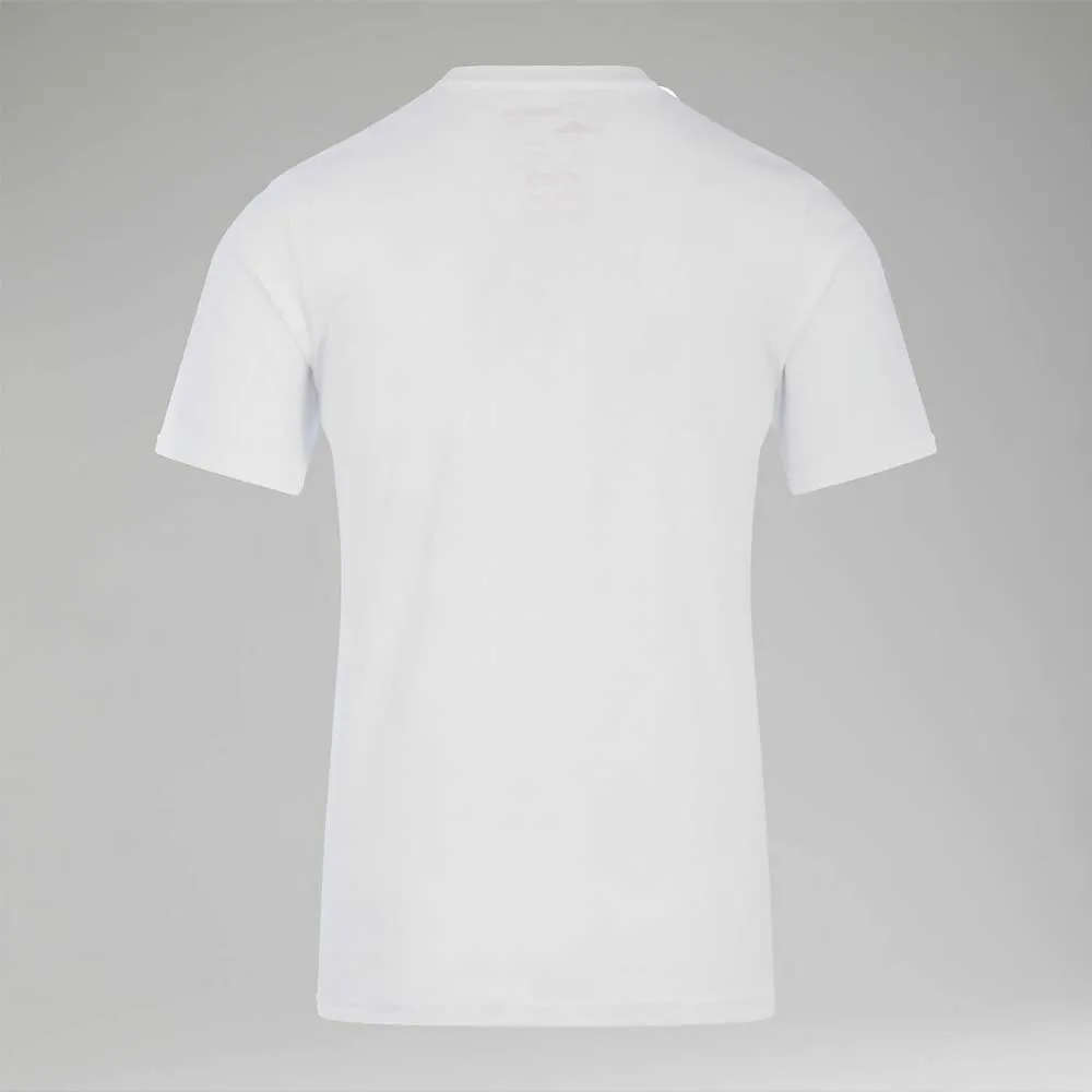 Berghaus Grey Fangs Peak Kortarmet T-skjorte, Pure white