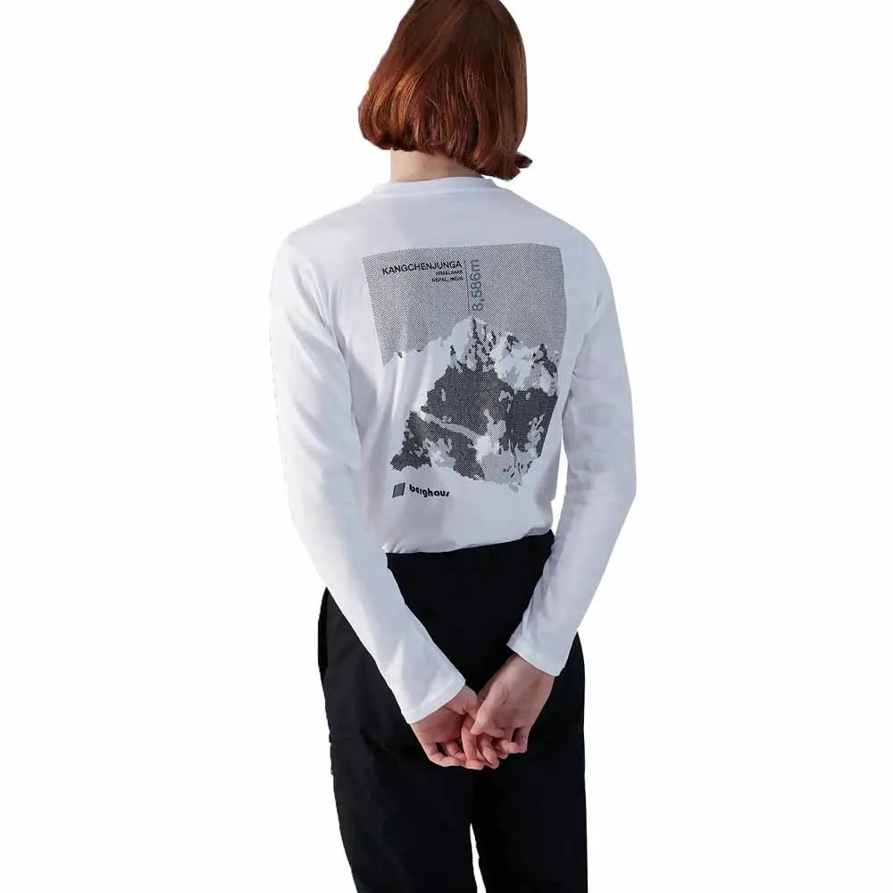 Berghaus Kanchenjunga Static Langarmet T-skjorte, Pure white